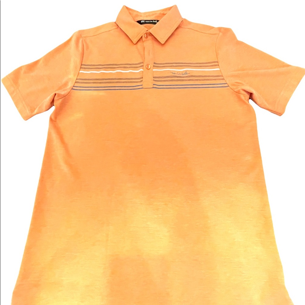 Travis Mathew Orange and Blue Polo